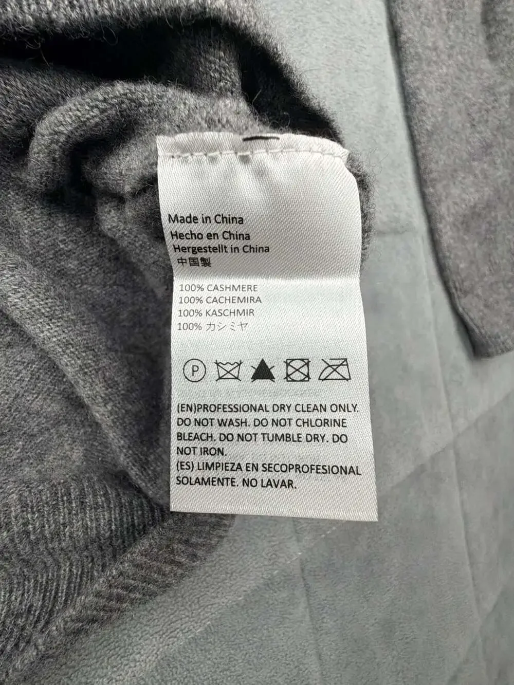 State Cashmere Mens Gray 100% Cashmere V-Neck Pullover Sweater Size XXL